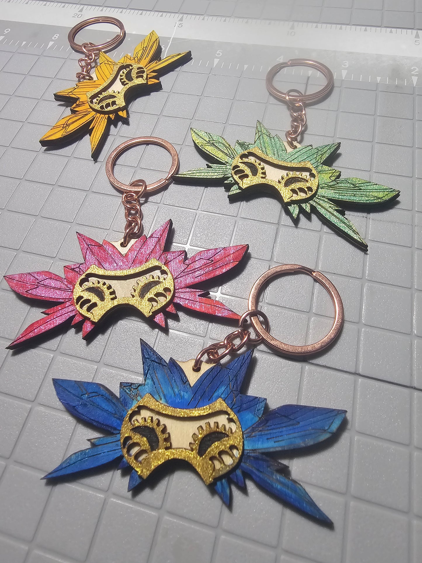 Palia Inspired Royal Highlands Flow Mask Keychain Bag Charm Handmade
