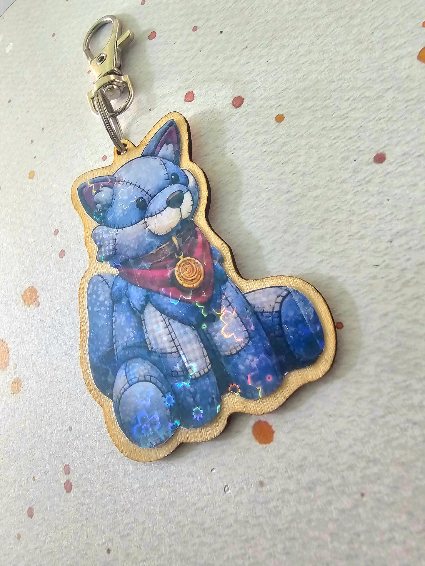 Palia Inspired Holographic Keychain Charm Tau