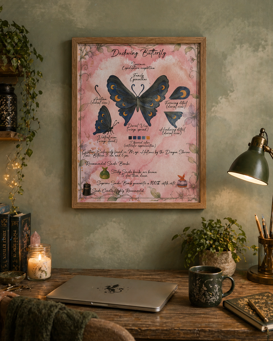 Palia Inspired Fantasy Entomology Page Poster
