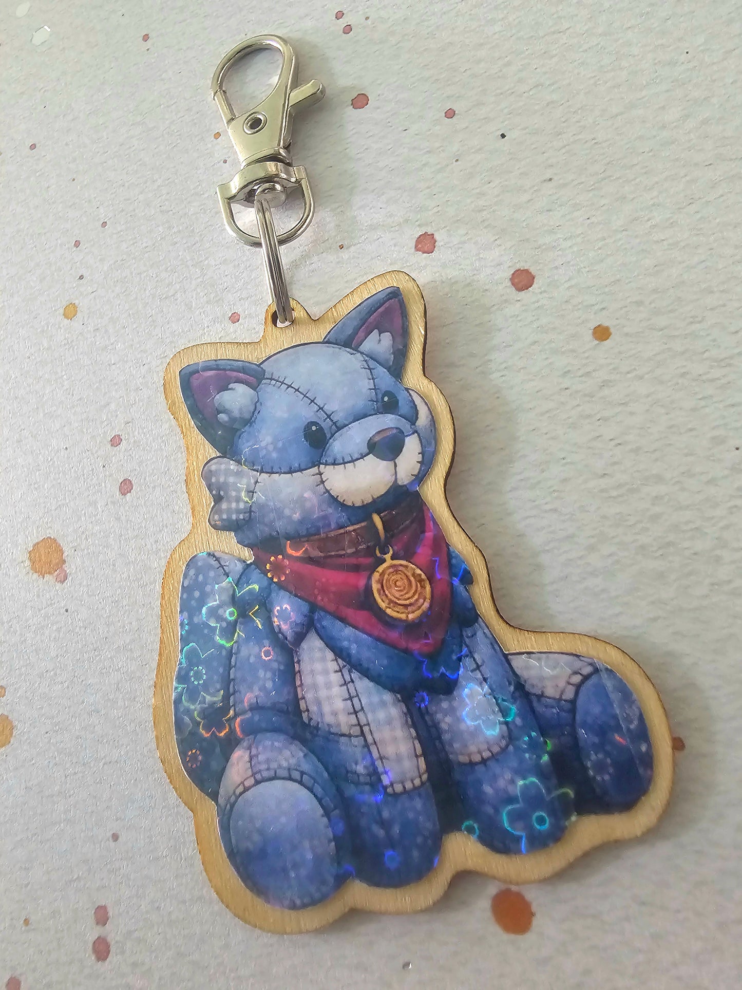 Palia Inspired Holographic Keychain Charm Tau
