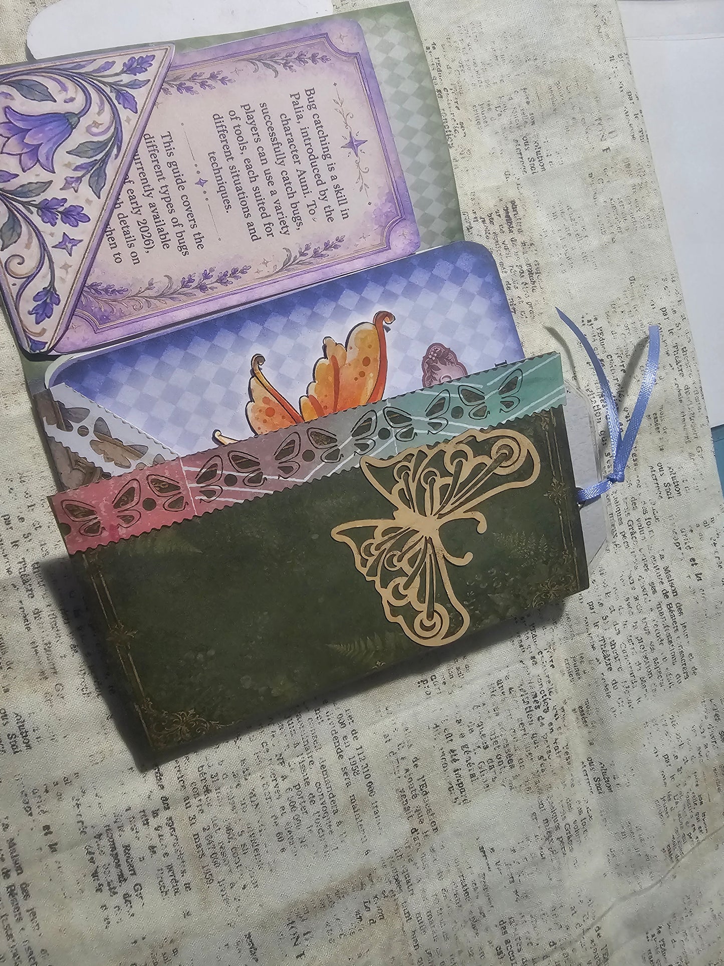 Palia Inspired Bug Catching Guide Tracker with Bug Collector Cards Interactive Scrapbook Junk Journal